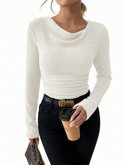 Zofia -  Koszulka  z Luźnym Dekoltem