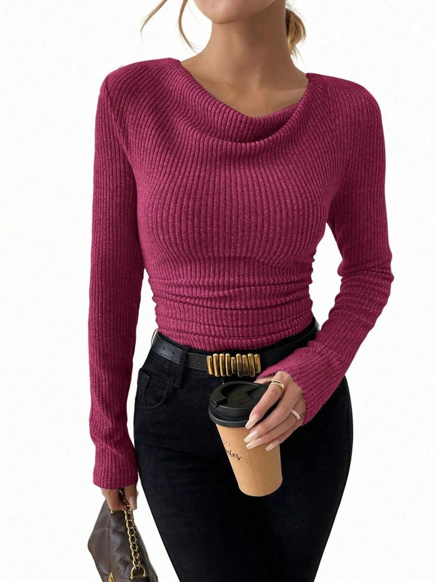 Zofia -  Koszulka  z Luźnym Dekoltem