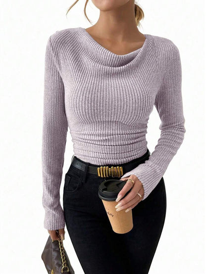 Zofia -  Koszulka  z Luźnym Dekoltem