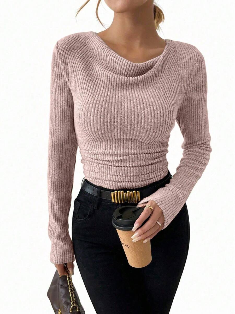 Zofia -  Koszulka  z Luźnym Dekoltem