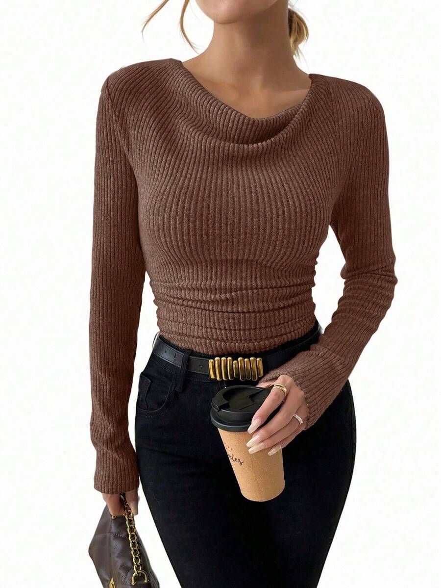 Zofia -  Koszulka  z Luźnym Dekoltem