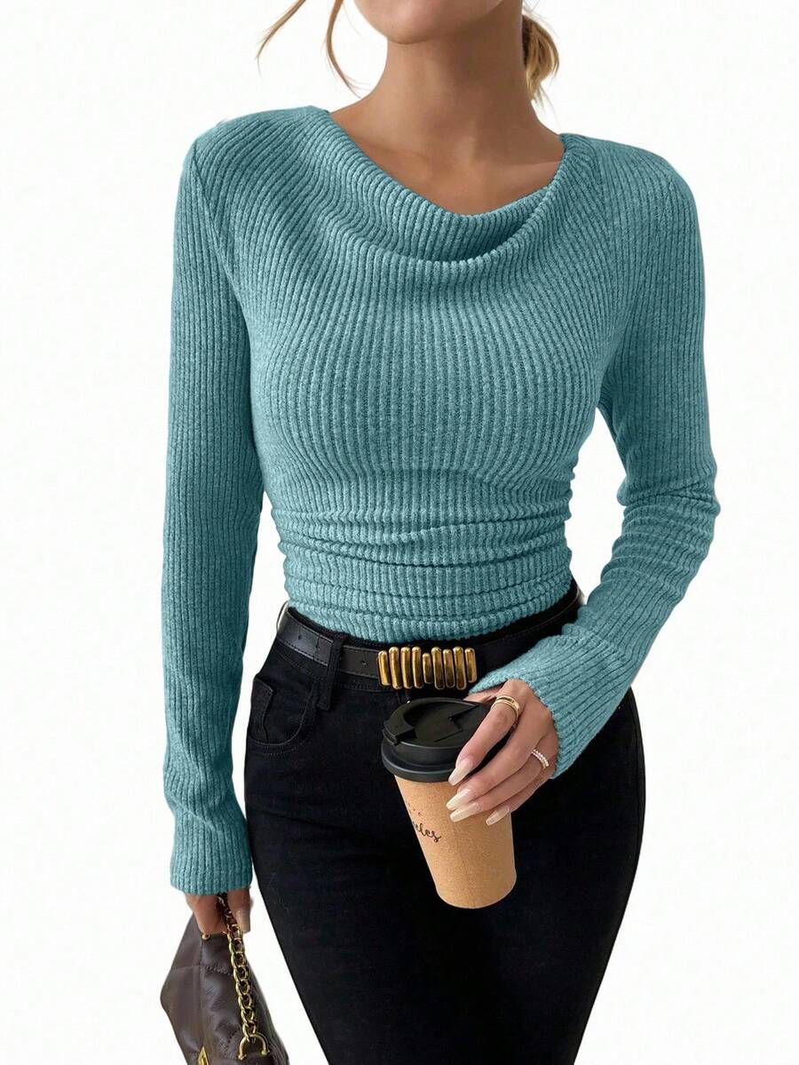 Zofia -  Koszulka  z Luźnym Dekoltem