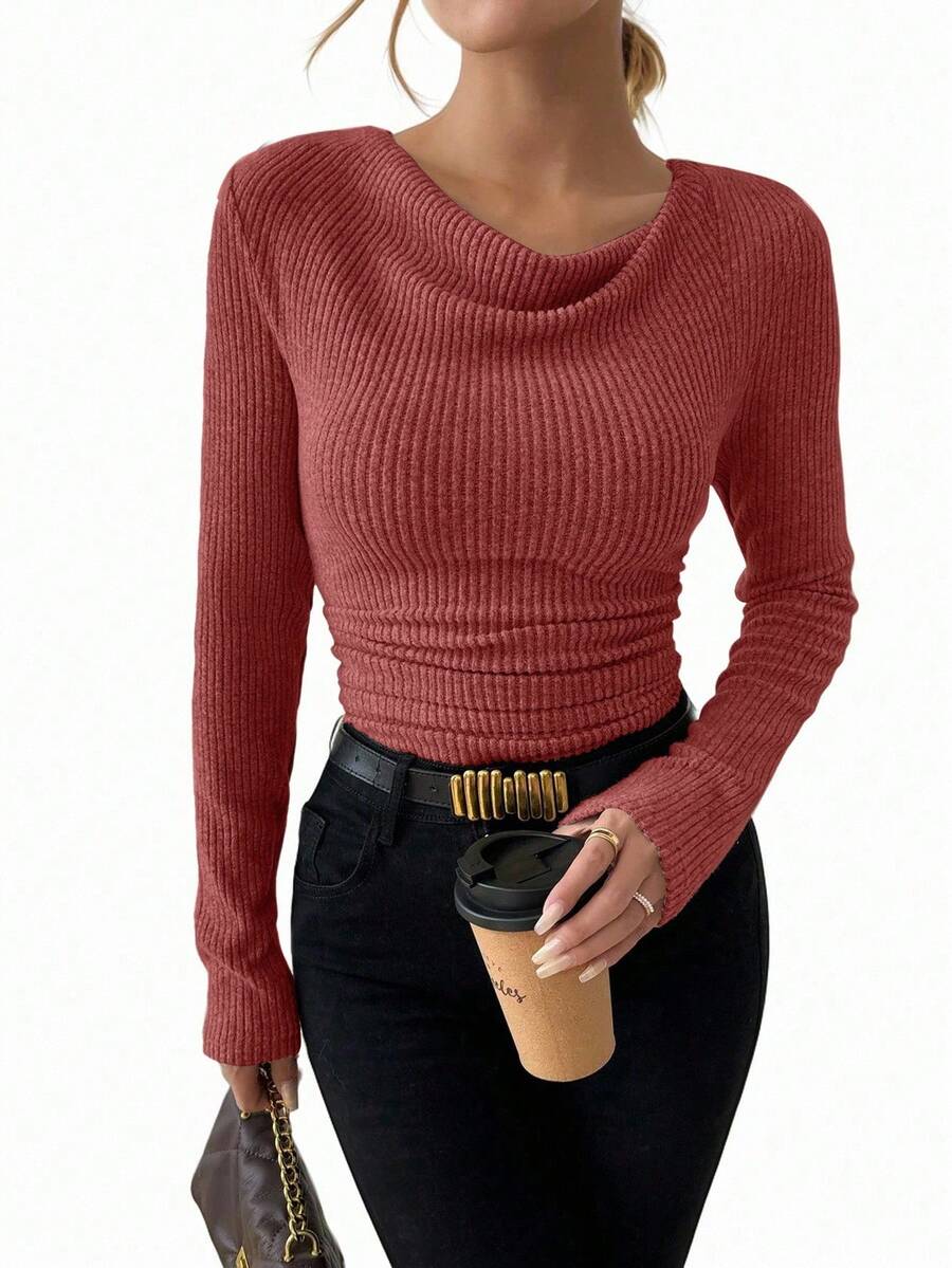 Zofia -  Koszulka  z Luźnym Dekoltem