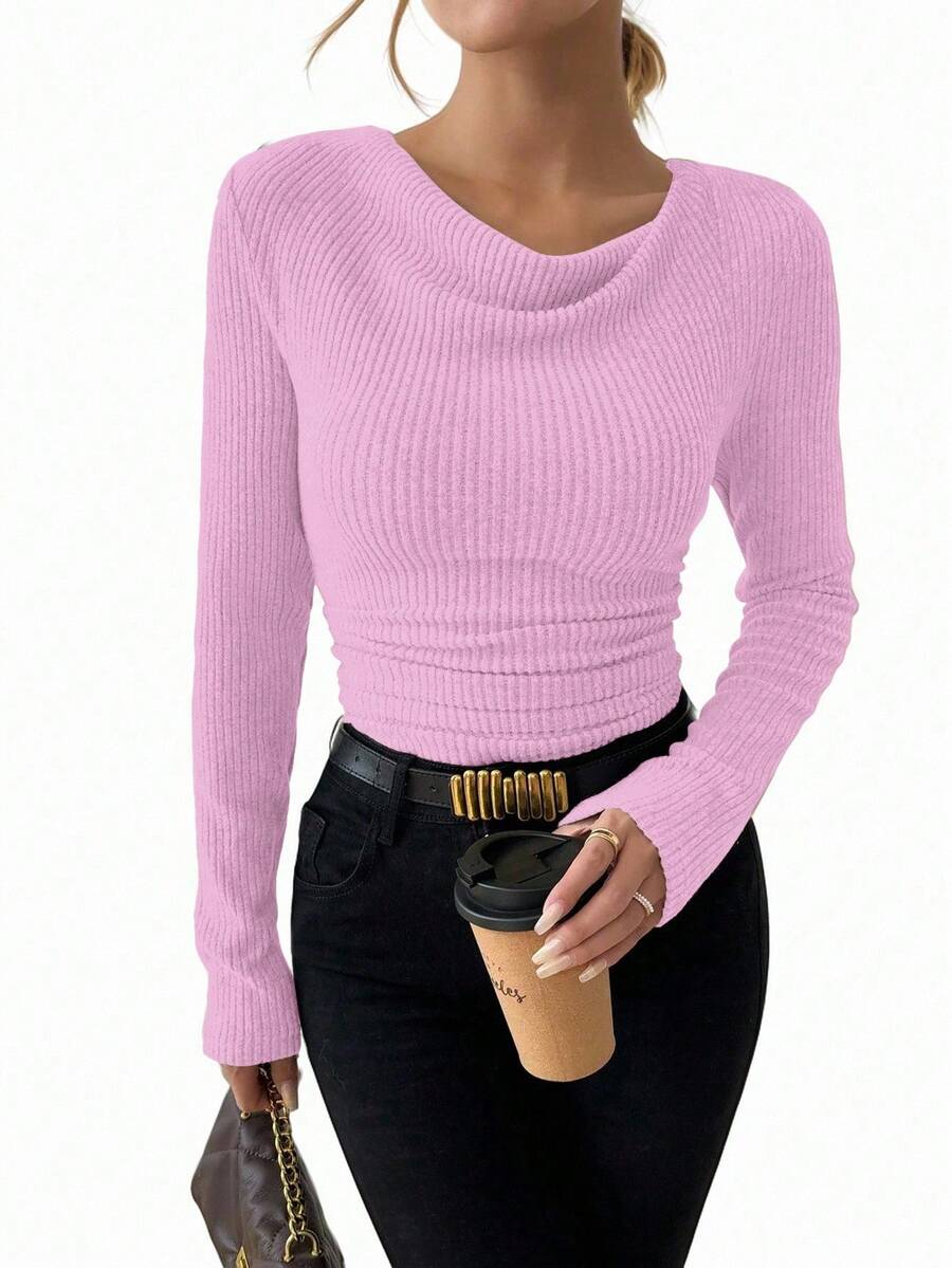 Zofia -  Koszulka  z Luźnym Dekoltem