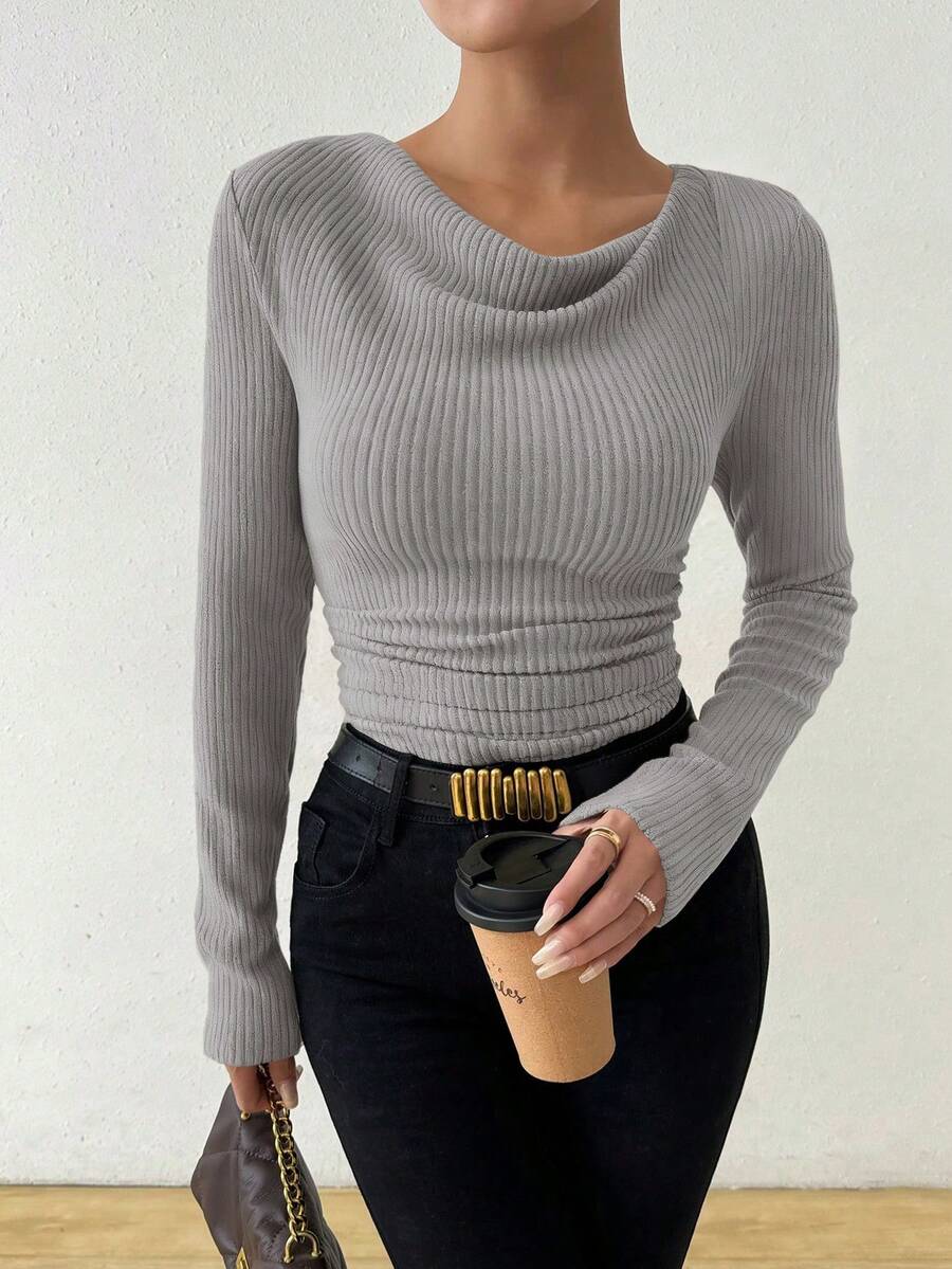 Zofia -  Koszulka  z Luźnym Dekoltem