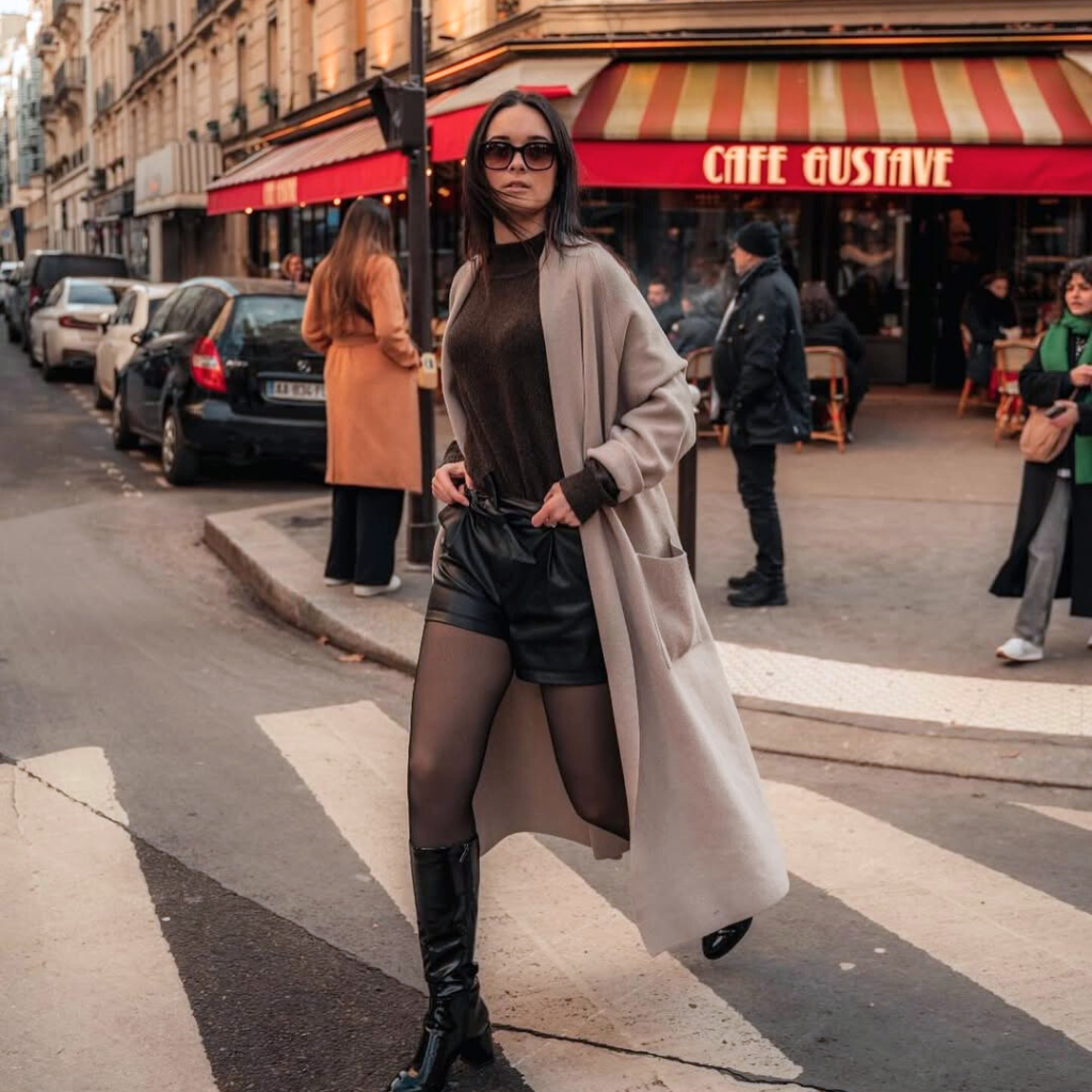 Mira – Ocieplane Legginsy z Efektem Półtransparentnych Rajstop