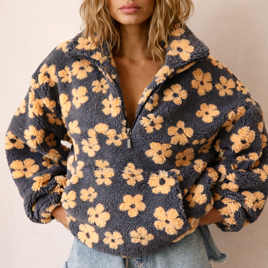 Róża – polarowy sweter z sherpy